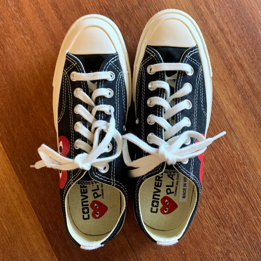 New Converse PLAY Comme des Garçons low top shoes Womens 7, Mens 5